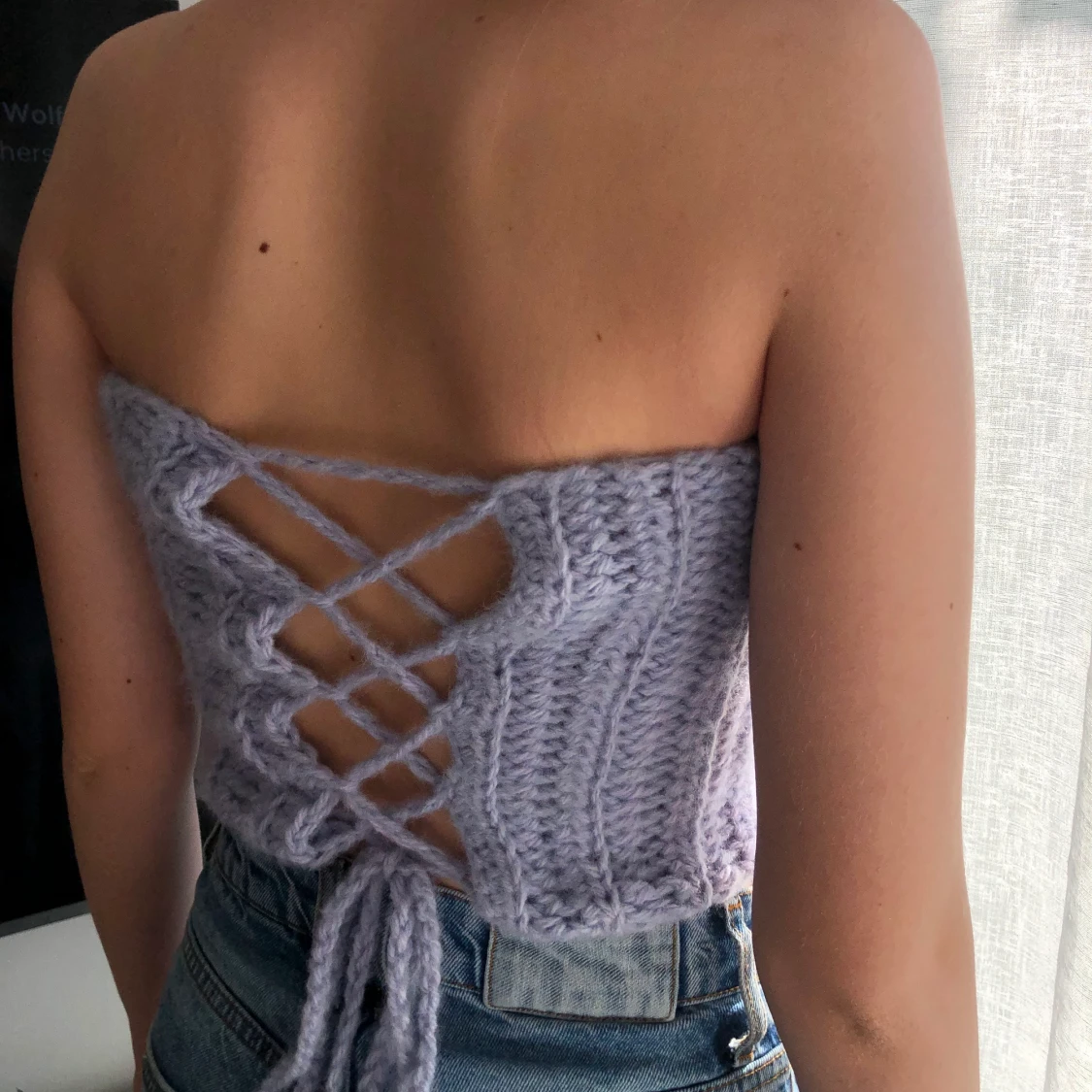 Virkad sommartopp lila - 90