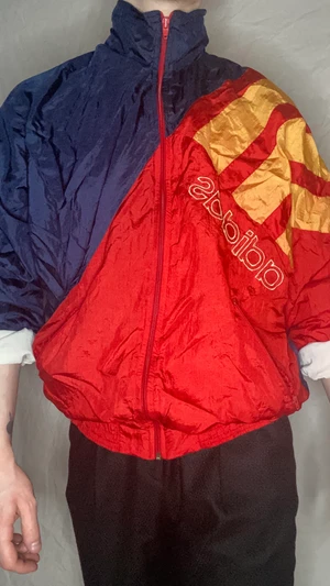 Vintage Adidas Jacka blå röd orange  - M/L