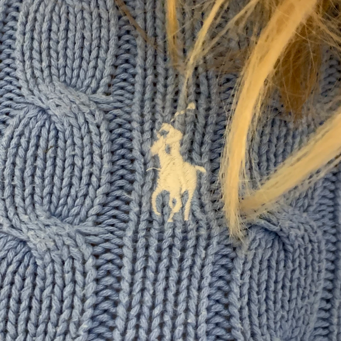 Ralph Lauren ljusblå stickad st S - 90