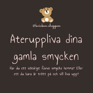 Jag lagar/fixar smycken - Här är en idé för att minska slit och släng! 