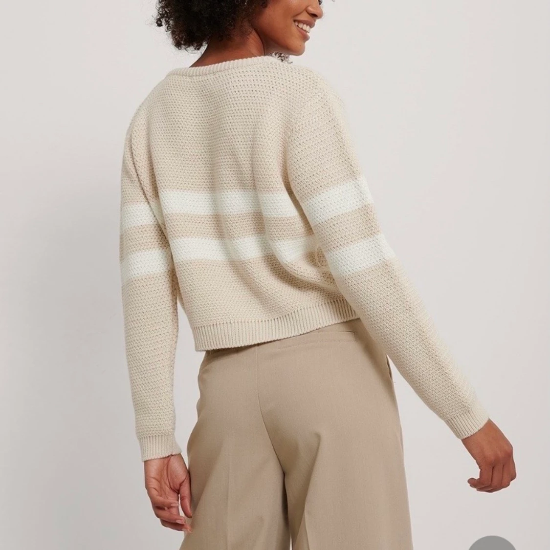 Randig stickad tröja  - 90