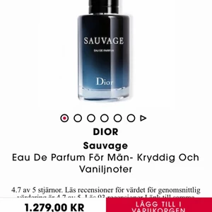 Dior parfym  - Helt full dior savuge parfym i 100 ml. Den har tyvärr ingen förpackning eller liknande säljs pågrund av att jag fått ett nytt. Mer information privat.