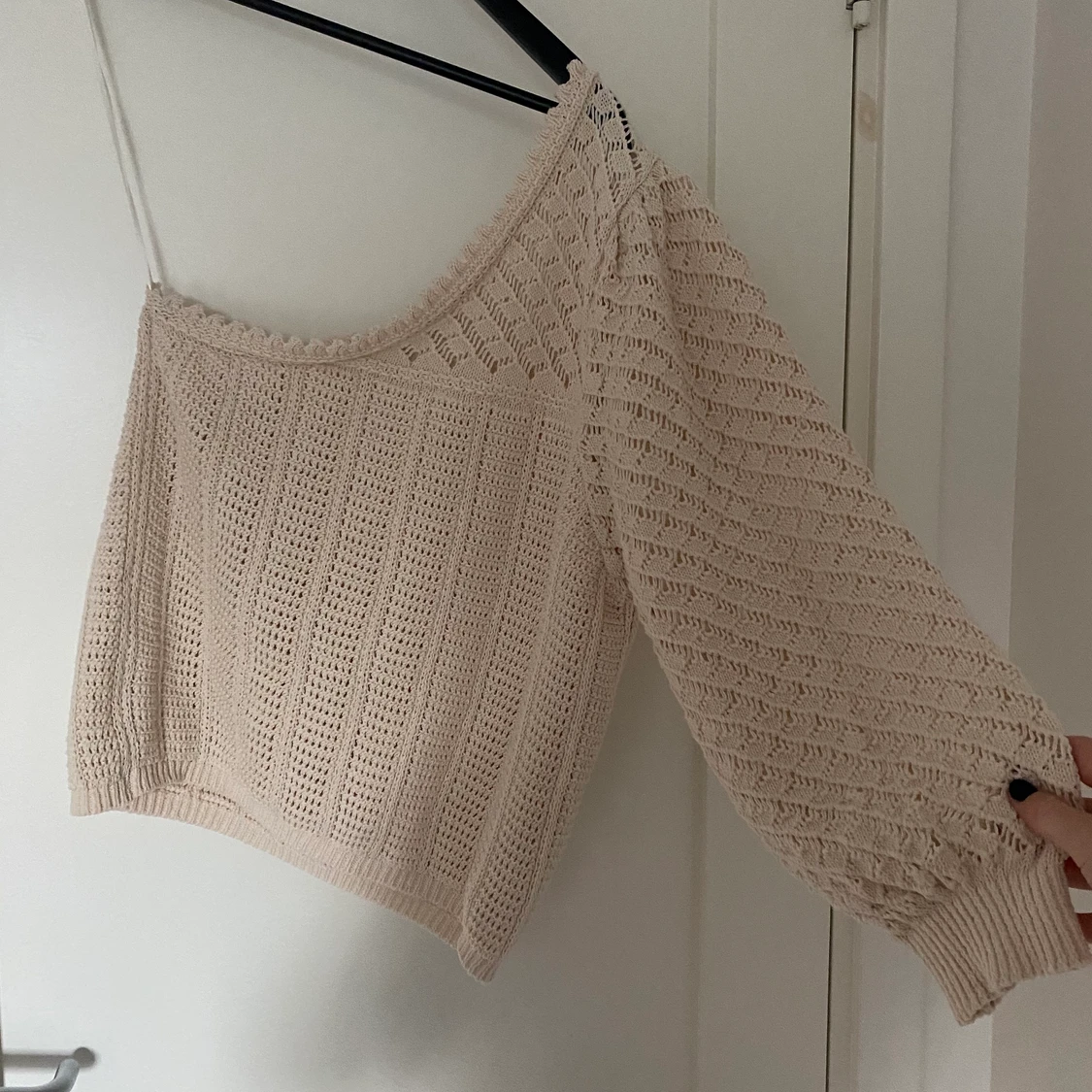 Beige stickad topp - 91