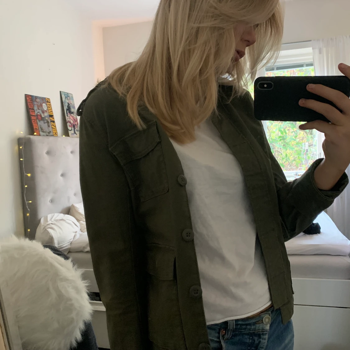 Grön höstjacka  - 90