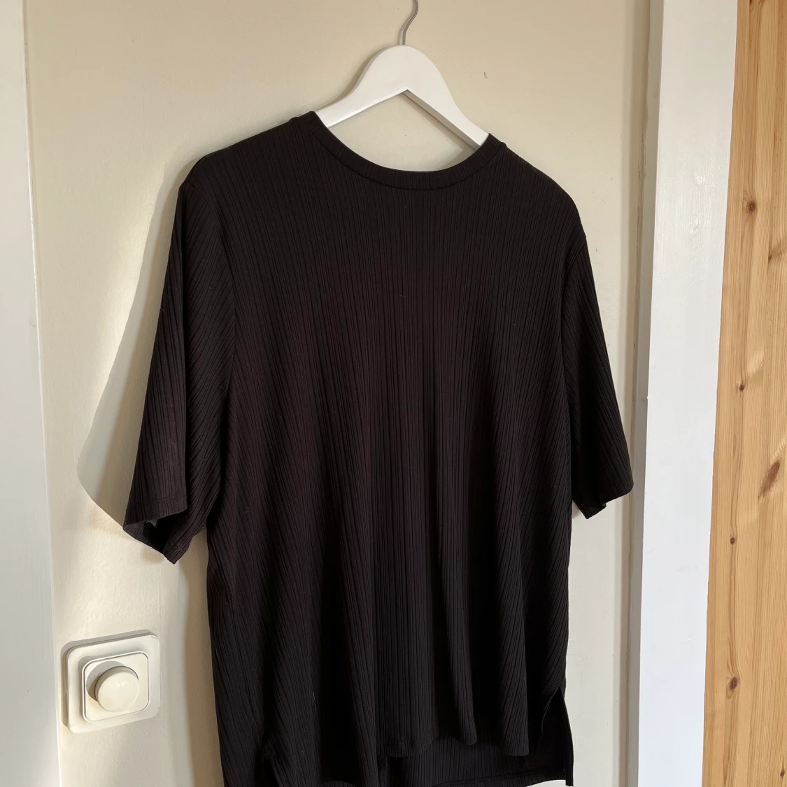 Oversize tshirt i ribbat material