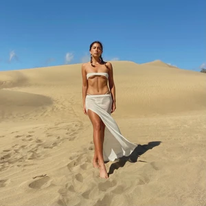 Beach Maxi Shirt with slit S - Long, can be worn highwaist or midwaist, white, see through 