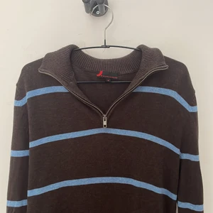 Oversized tröja från dressman - Unisex blå/grå randig, jättefin men kommer itne till användning❤️