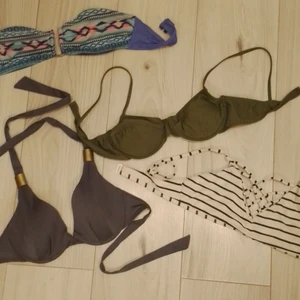 Bikini överdel   - Bikini blå medium.   Bikini grå 38.  Bikini vit/svart 36. Grön 80A.  30 kr ST 