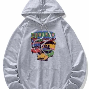 Hoodie med as ballt tryck!!😍 - Hoodie köpt från shein, men tycker trots att den är ifrån shein är den bra kvalité med bra tyg och tryck! Storlek S med bra passform! Köpt för 199kr säljer för 99kr❤️‍🔥 