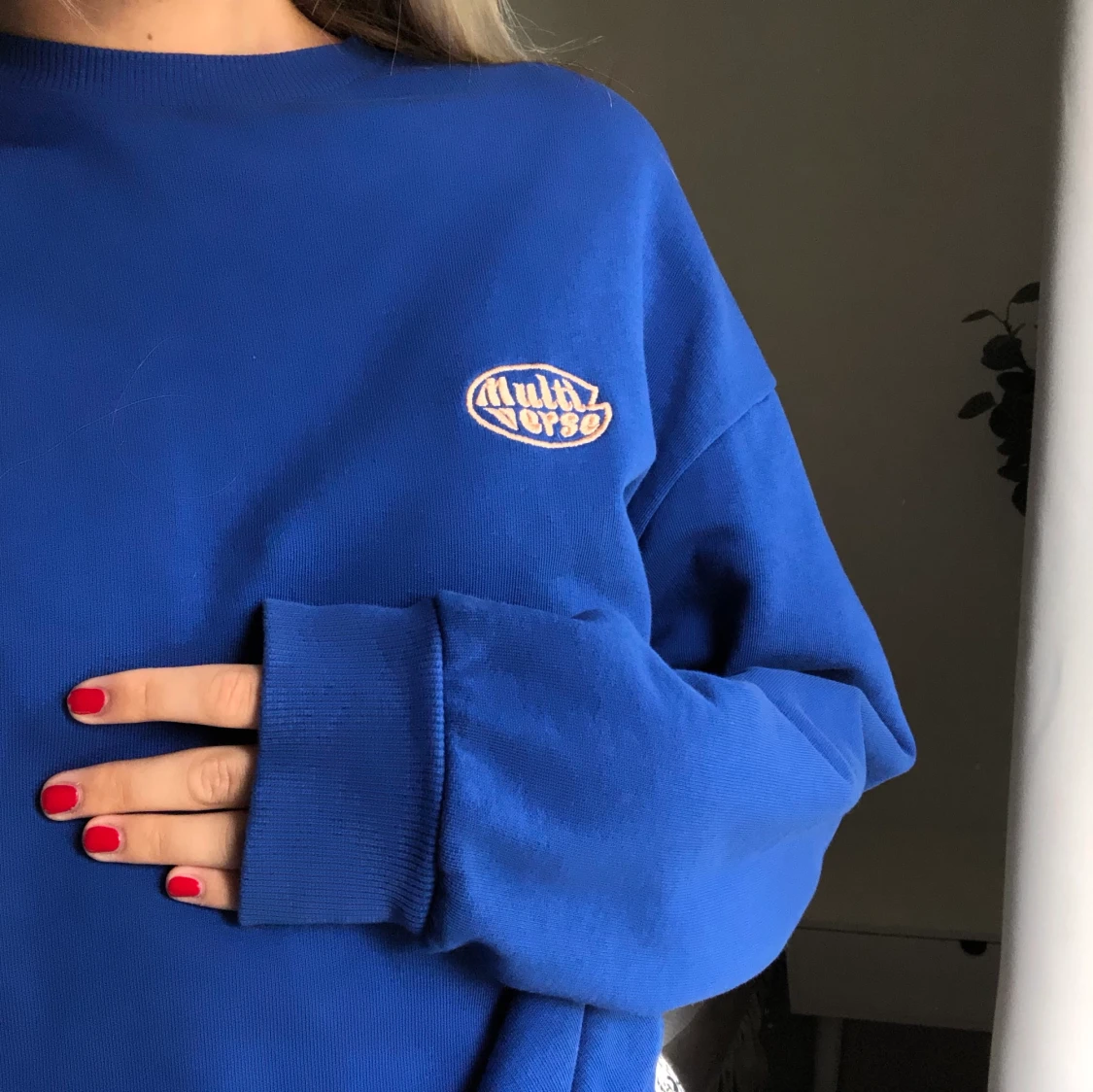 Blå sweatshirt  - 90