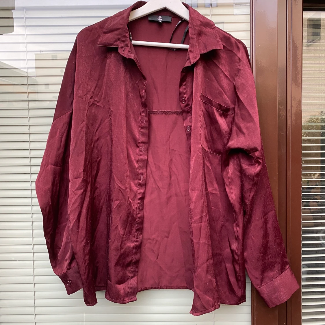 Vintage feel siden skjorta stl.36 - 90