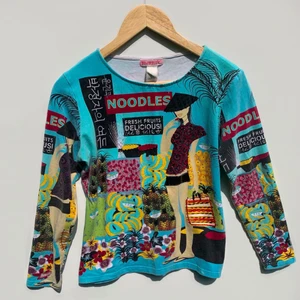 Sjukaste Custo Barcelona toppen  - Äkta 90s Custo Barcelona långarmad t-shirt