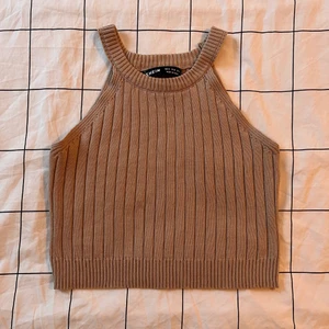 Topp - Ribbad beige topp från SHEIN