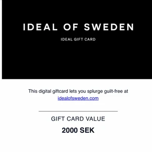 Ideal Of Sweden 2000kr Presentkort - Presentkort 2000kr  Giltig till: 2022-12-14  Skickar koden efter betalning.
