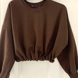 Sweatshirt Zara - Brun sweatshirt från Zara med resår i midjan! bra skick🤎