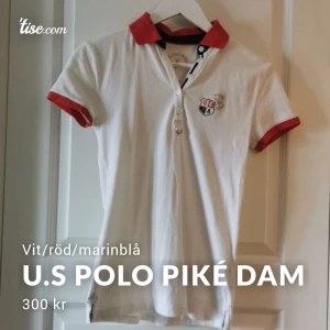 U.S Polo dampiké  - Vit U.S Polo dampiké (ej äkta) med röda och marinblåa detaljer. Storlek S. Säljes för 300kr