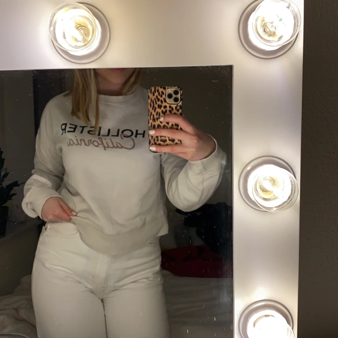 Vit Holister sweatshirt