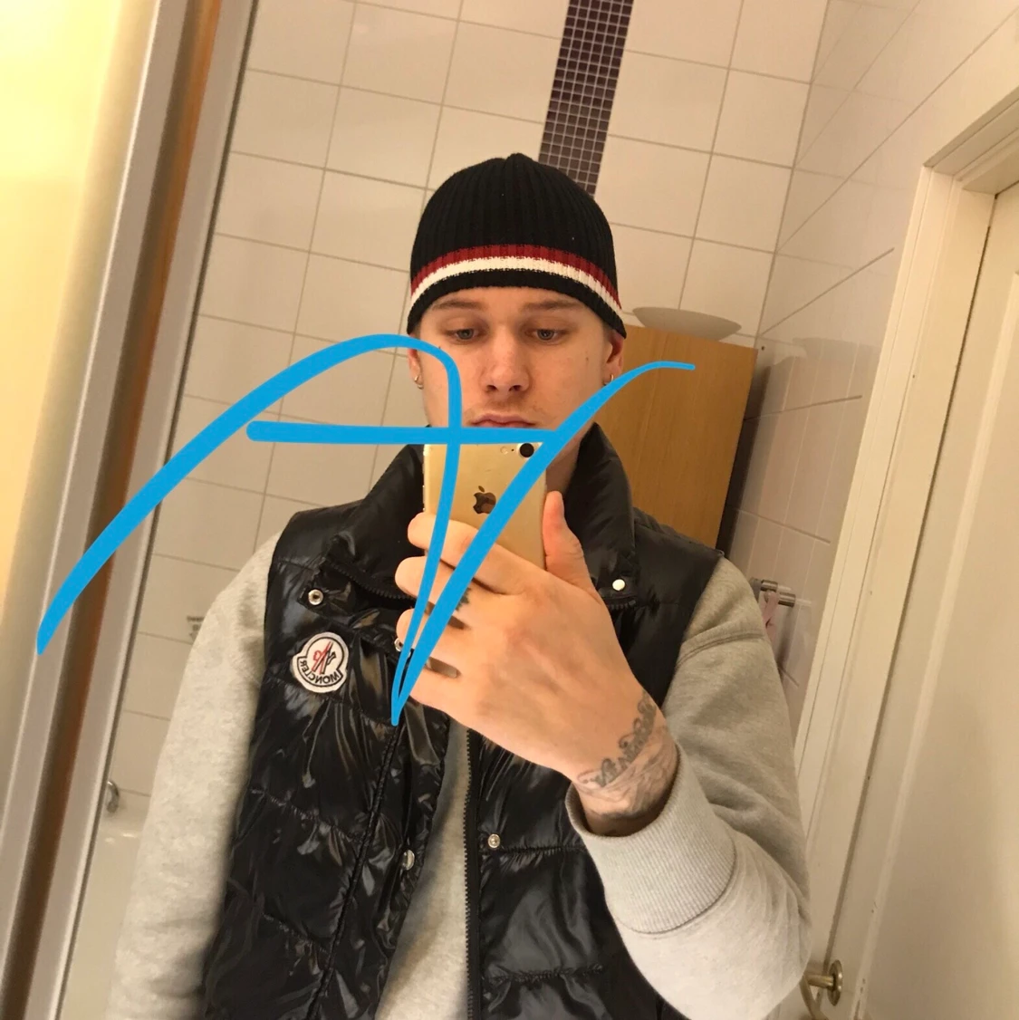 Snygg Moncler väst m luva vintage - 90