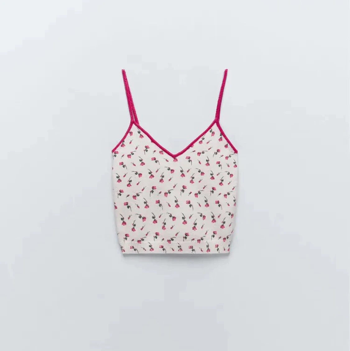 blommigt stickat linne från zara