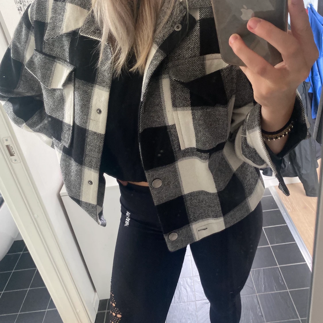 Rutig skjortjacka - 91