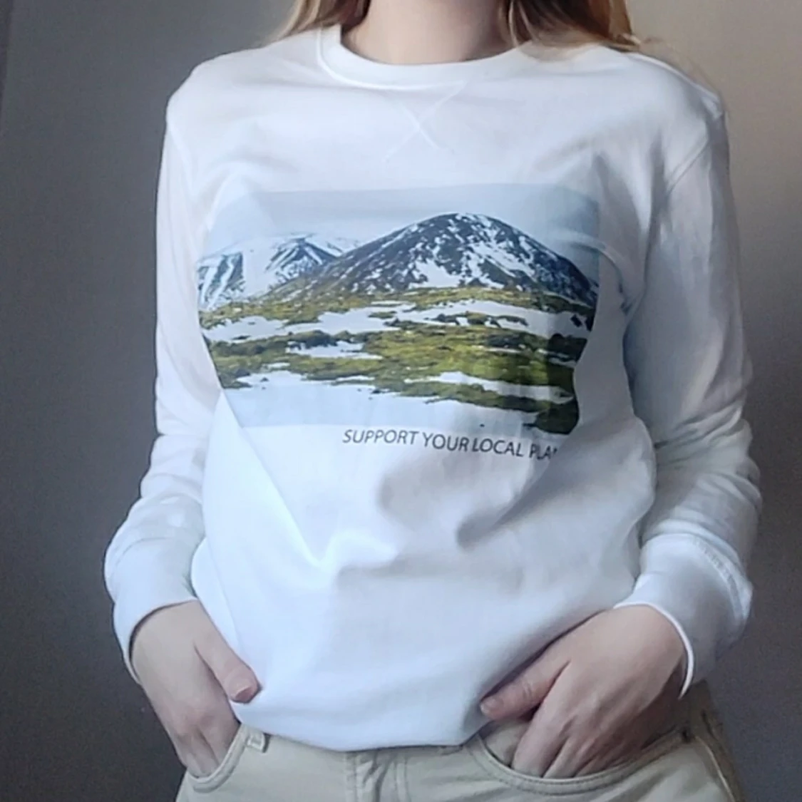 Vit sweatshirt  - 90