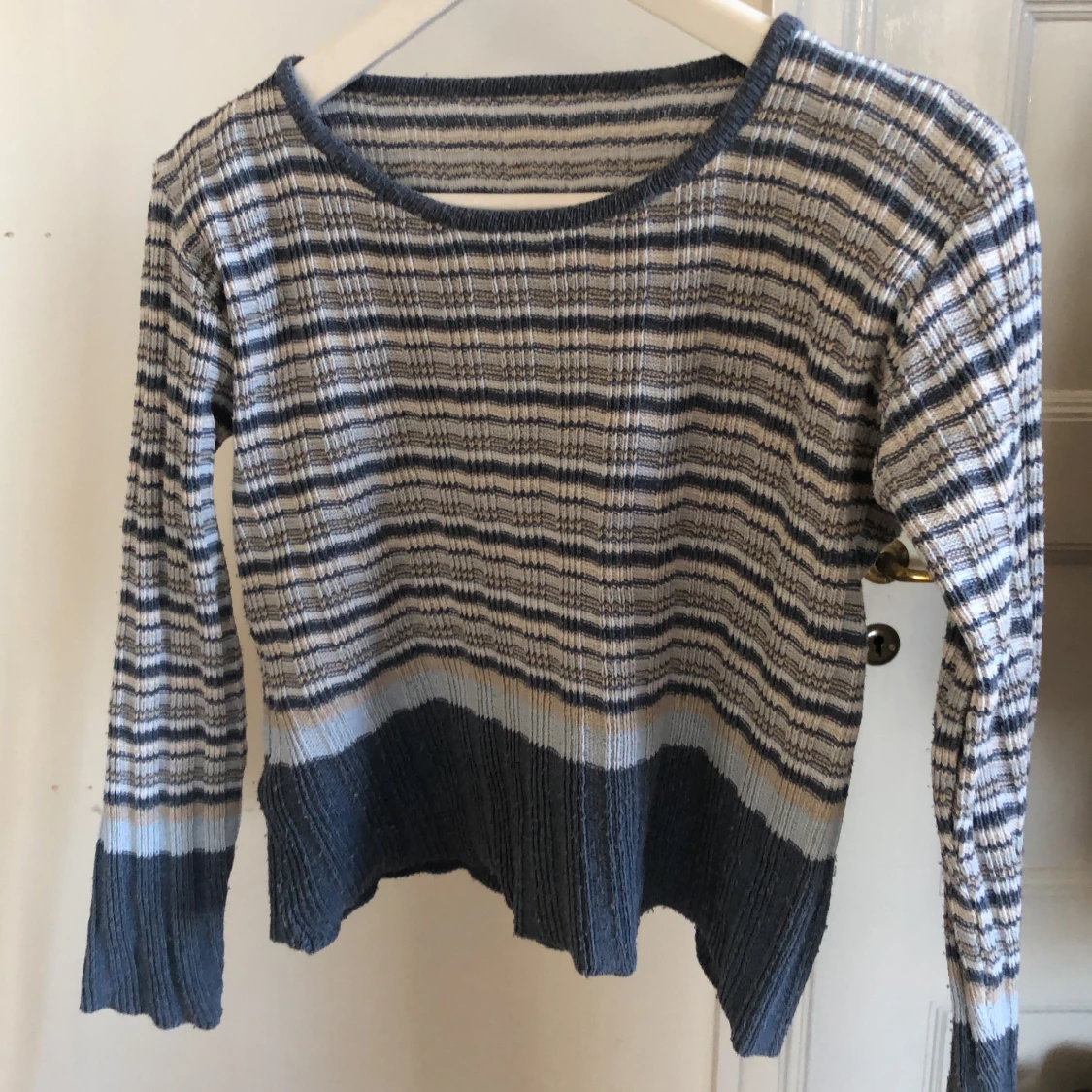Blå randig tröja  - 90