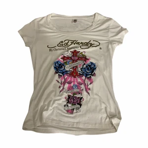 Ed Hardy t-shirt - Unik ed hardy tshirt, använd fåtal gånger men i bra skick, storlek står inte men uppskattas till Small