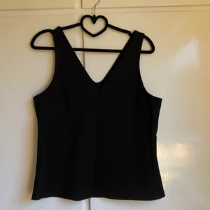 H&M väst strl S - Svart väst från H&M storlek S. Ribbad som syns på sista bilden. V-ringad, endast testad.