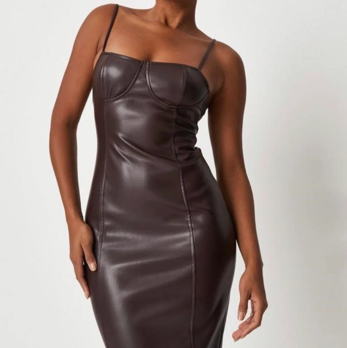 🤎 CHOCO LEATHER DRESS 🤎