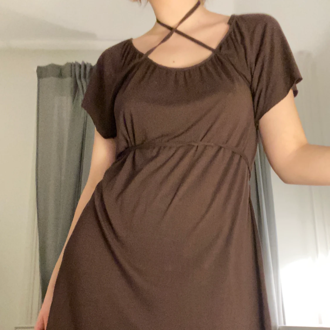 brun klänning  - 91