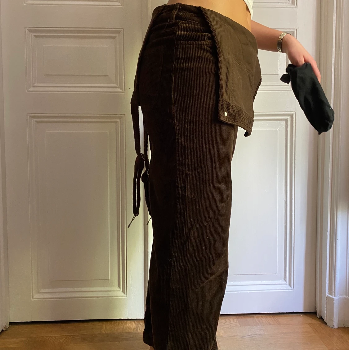 Bruna Manchester hängselbyxor