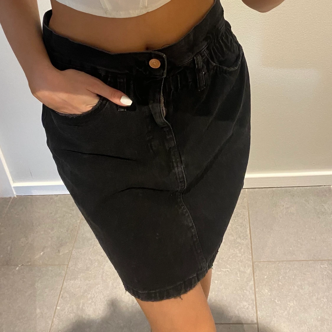 Svart Jeans Kjol - 91