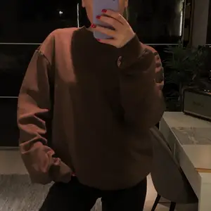 Snygg brun sweatshirt i unisex storlek S, fint skick 🖤✨