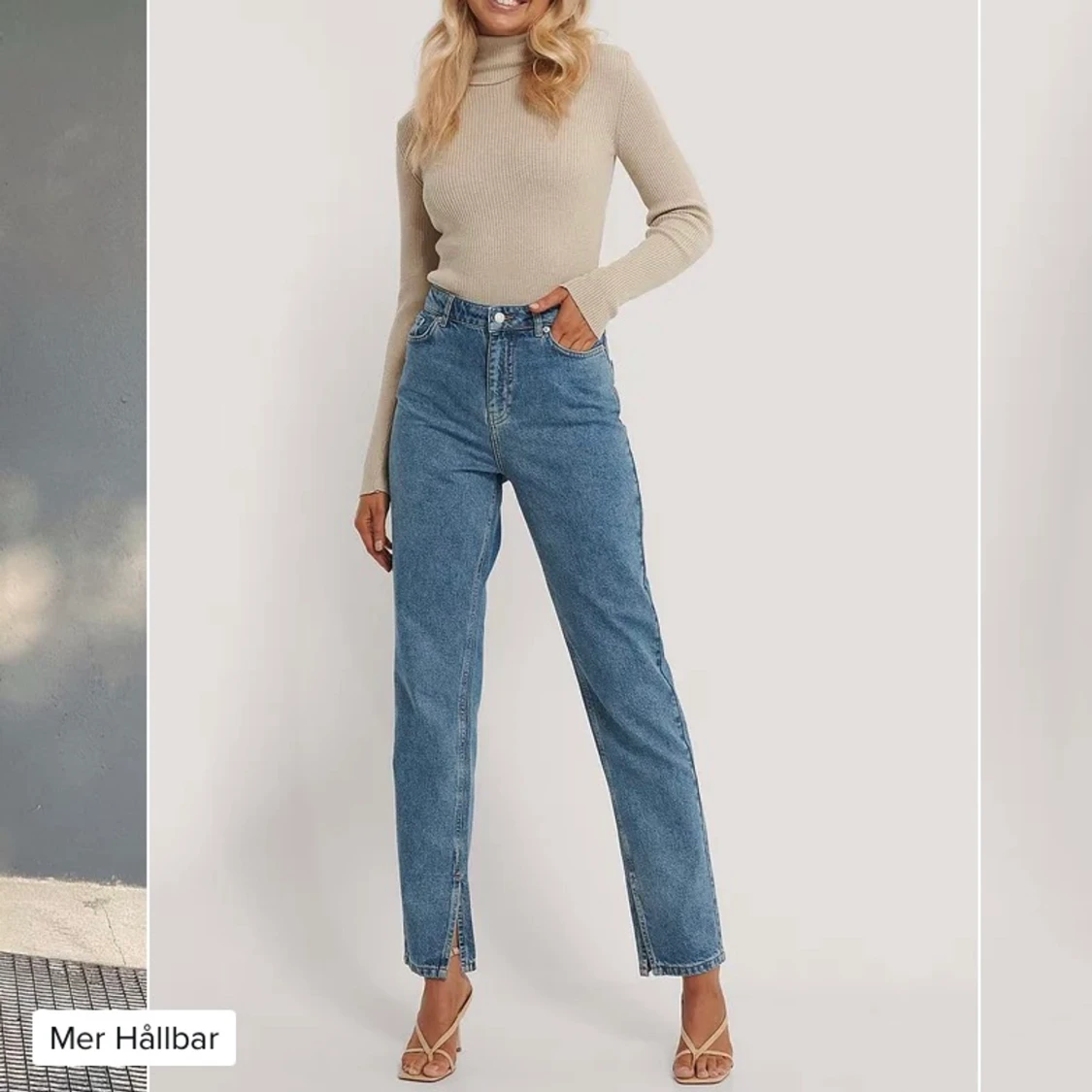 Jeans med slits  - 90