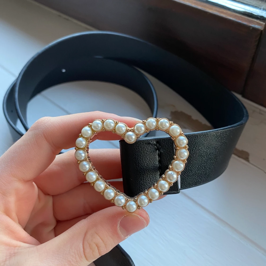 Svart hjärt-skärp/bälte! - 90