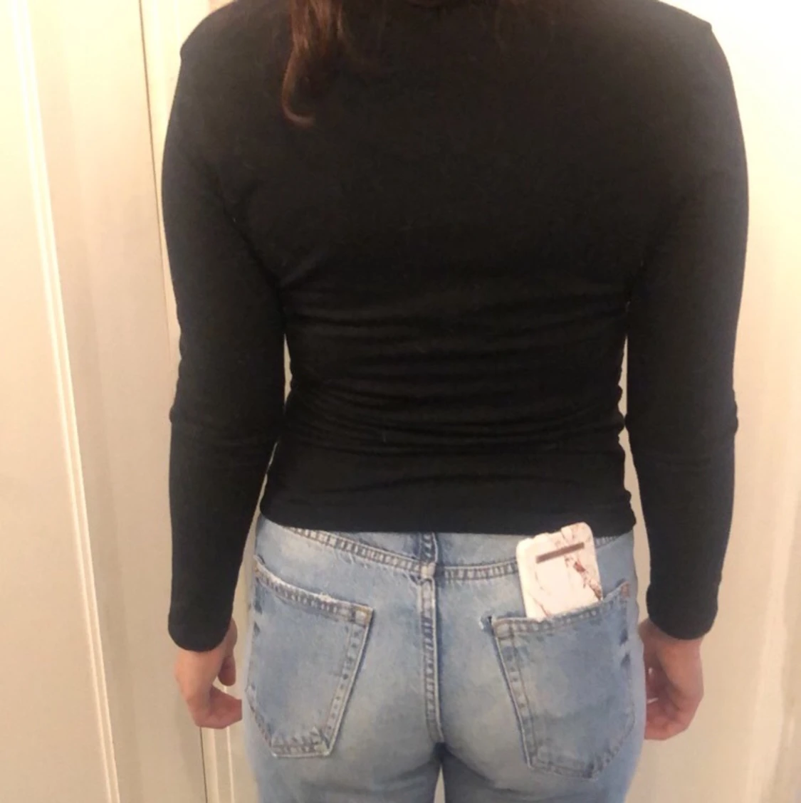 Svart lång armad tröja - 90