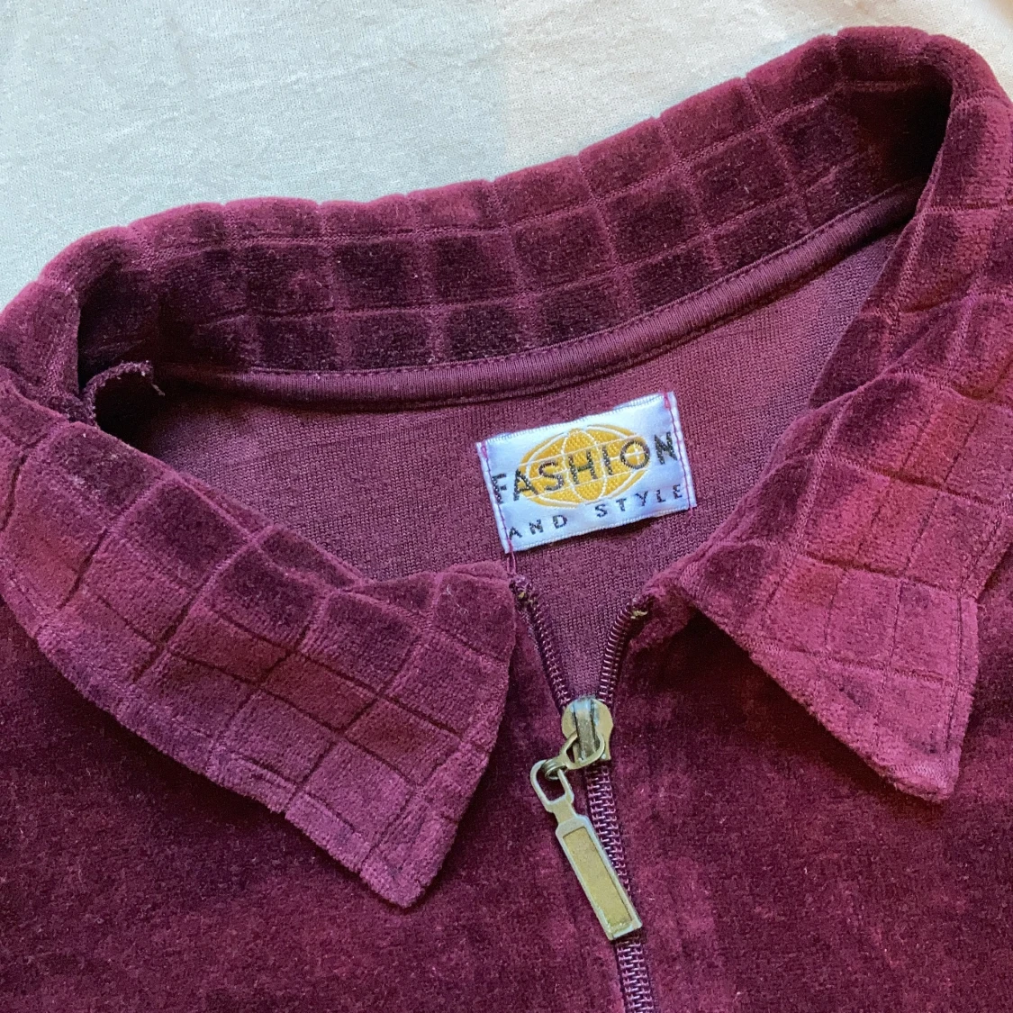 Lila half zip i velour  - 90