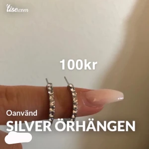 Silver örhängen  - Superfina silver örhängen, men som tyvärr inte kommer till användning. Kan frakta och köparen står det.