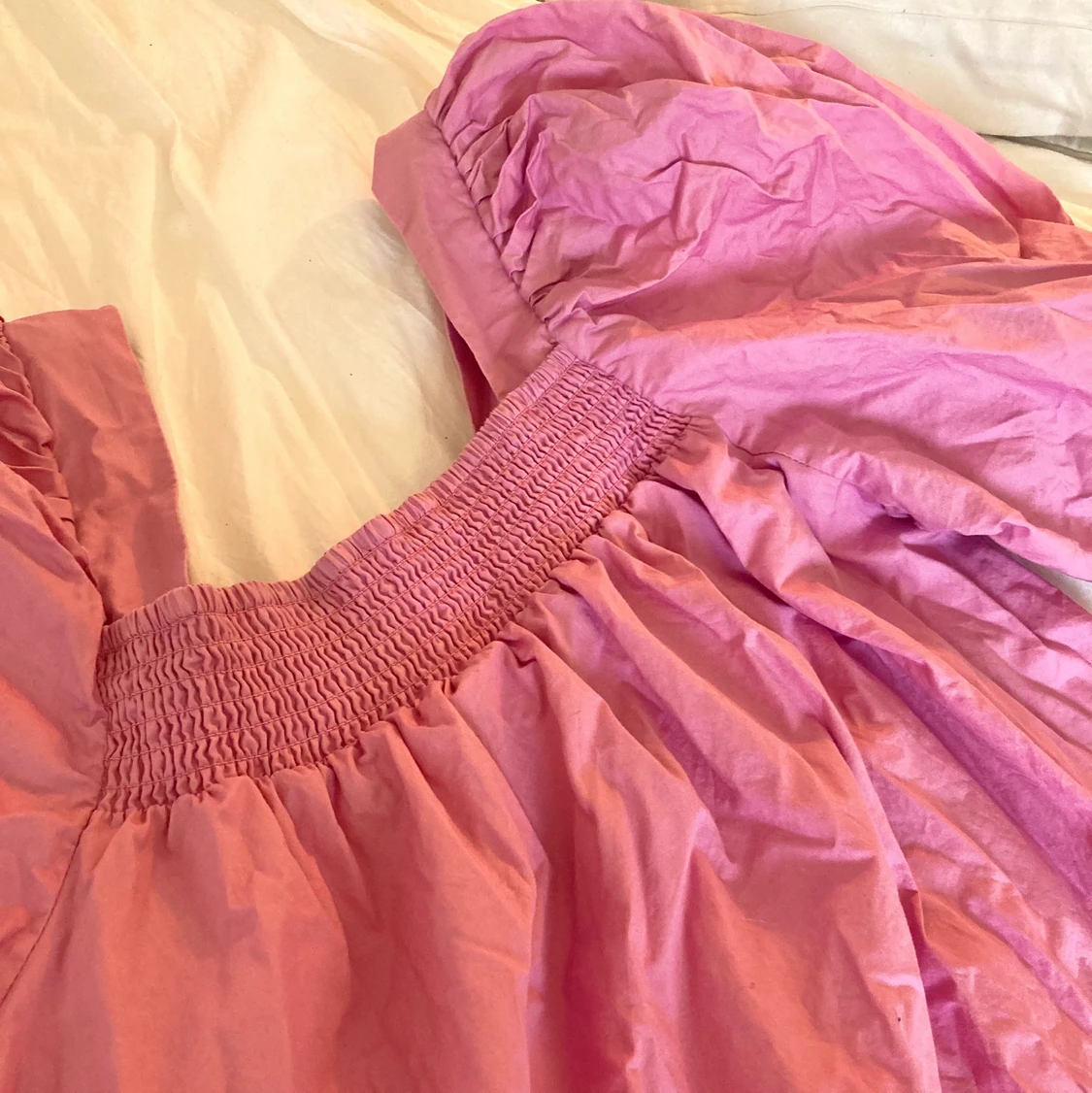 Rosa puffklänning - 91