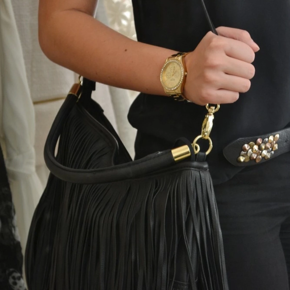 Väska med fransar - 90