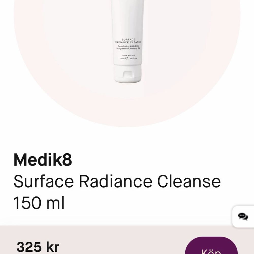 Har bara testat den ett par gånger, så det är väldigt lite som har tagits av den. Surface Radiance Cleanse är en rengöringsgele som effektivt tar hand om problem hos fet och blank hud med stora porer. poreCleanse är särskilt framtagen för djuprengöring av porerna och daglig exfoliering. Salicylsyra (BHA) exfolierar, förhindrar porerna från att täppas igen, slätar ut fina linjer/rynkor, stimulerar ny celltillväxt och minskar inflammation. Mjölksyra (AHA) återfuktar och exfolierar samt reducerar rynkor och pigmentmissfärgningar. . Övrigt.