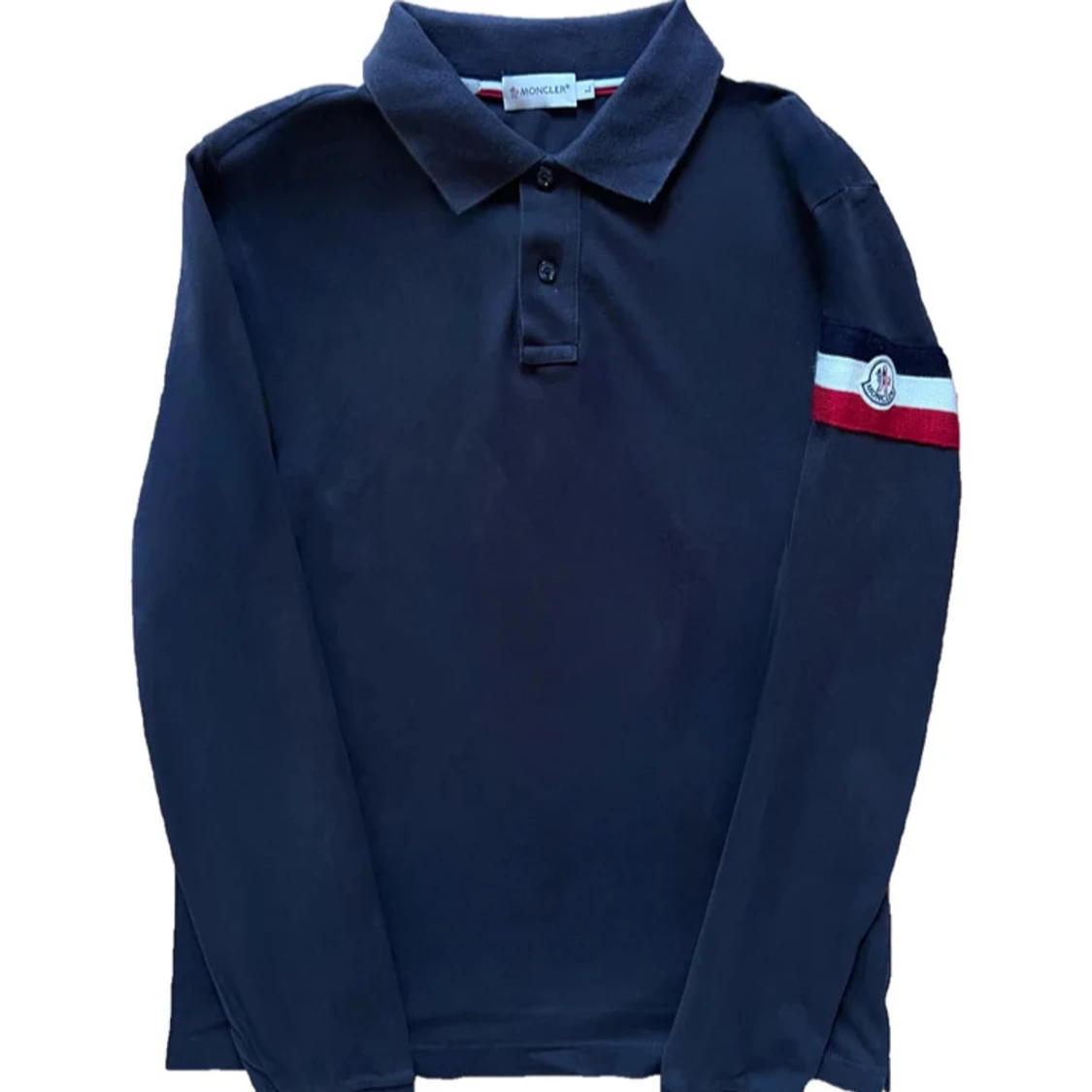 Mörkblå pikétröja från Moncler