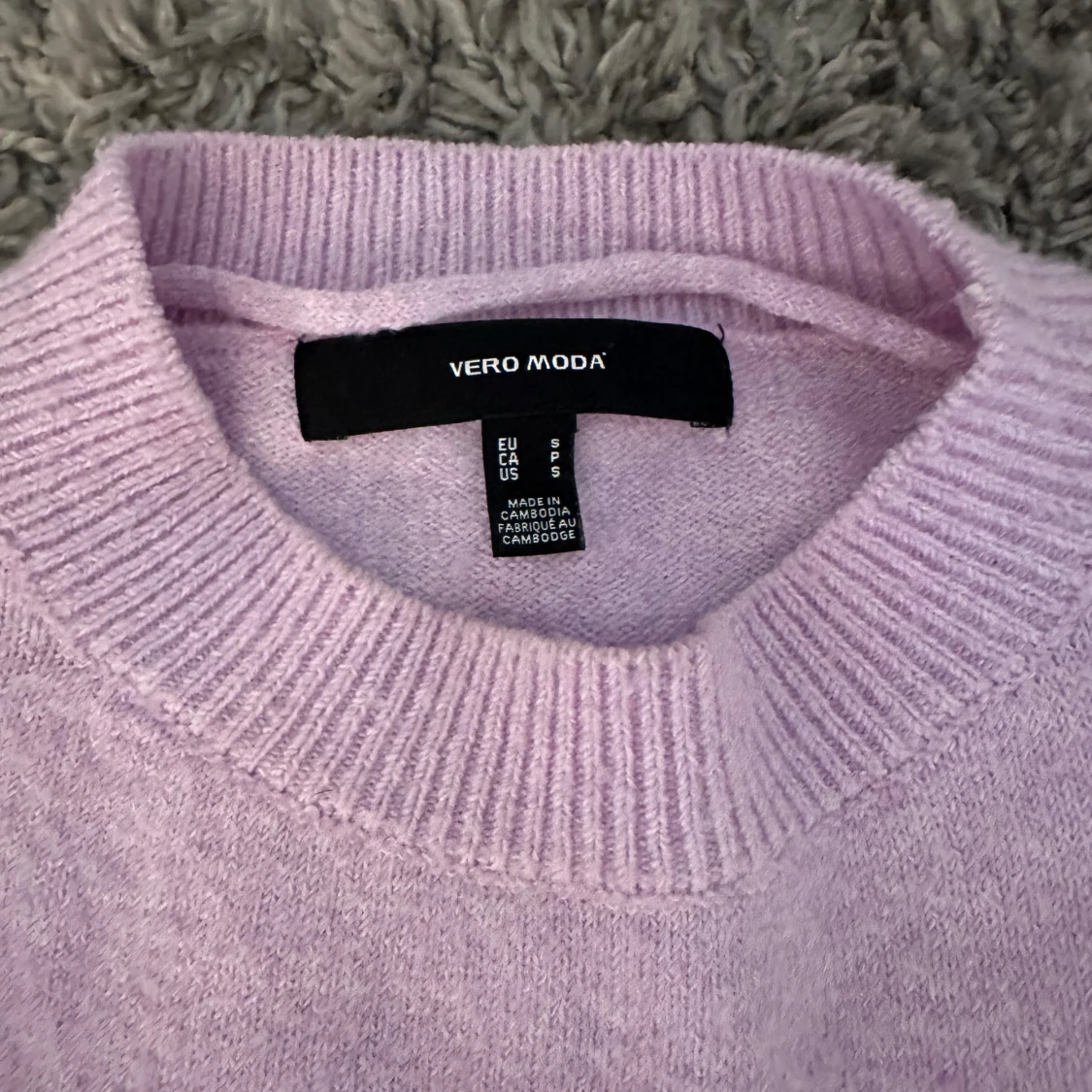 Ljuslila stickad tröja från Vero Moda - 1