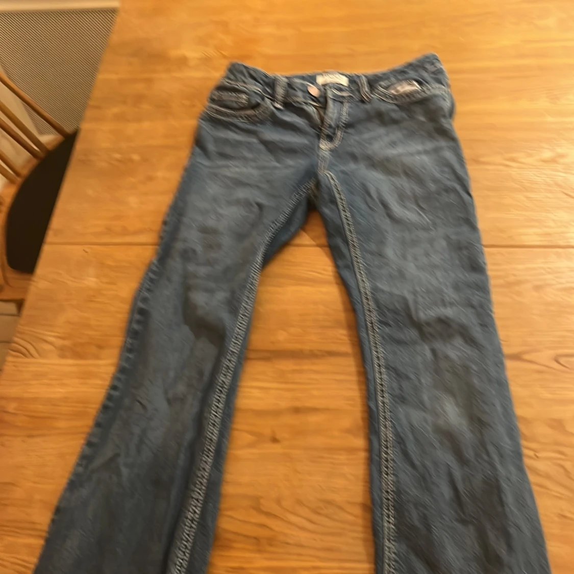 Blå jeansbyxor från Lindex - 1