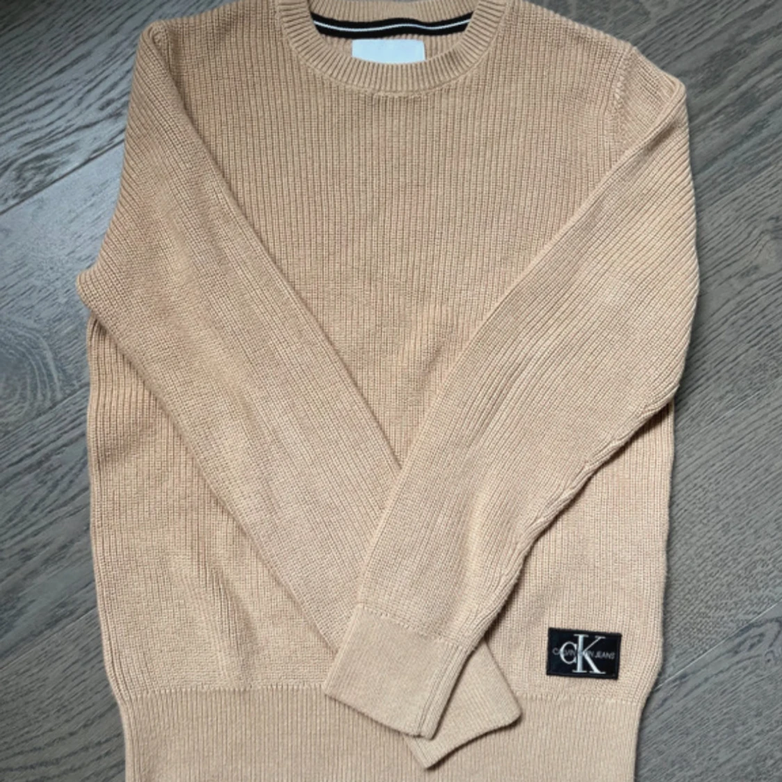 Beige stickad tröja Calvin Klein Jeans