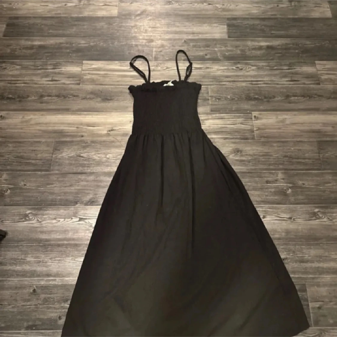 Svart långklänning med smock