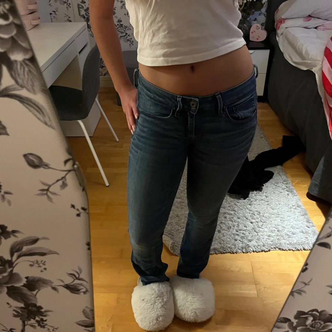 Blå jeans med normal passform - 1