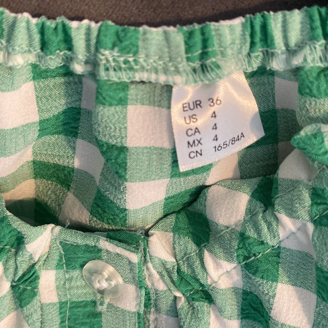 Grön och vit rutig klänning - 2