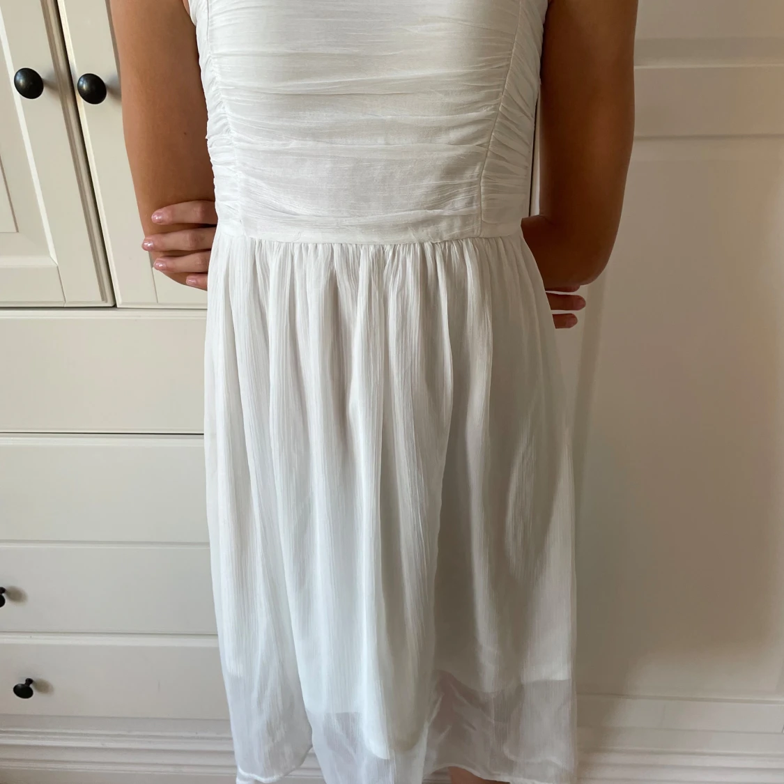 Vit sommarklänning från Lindex