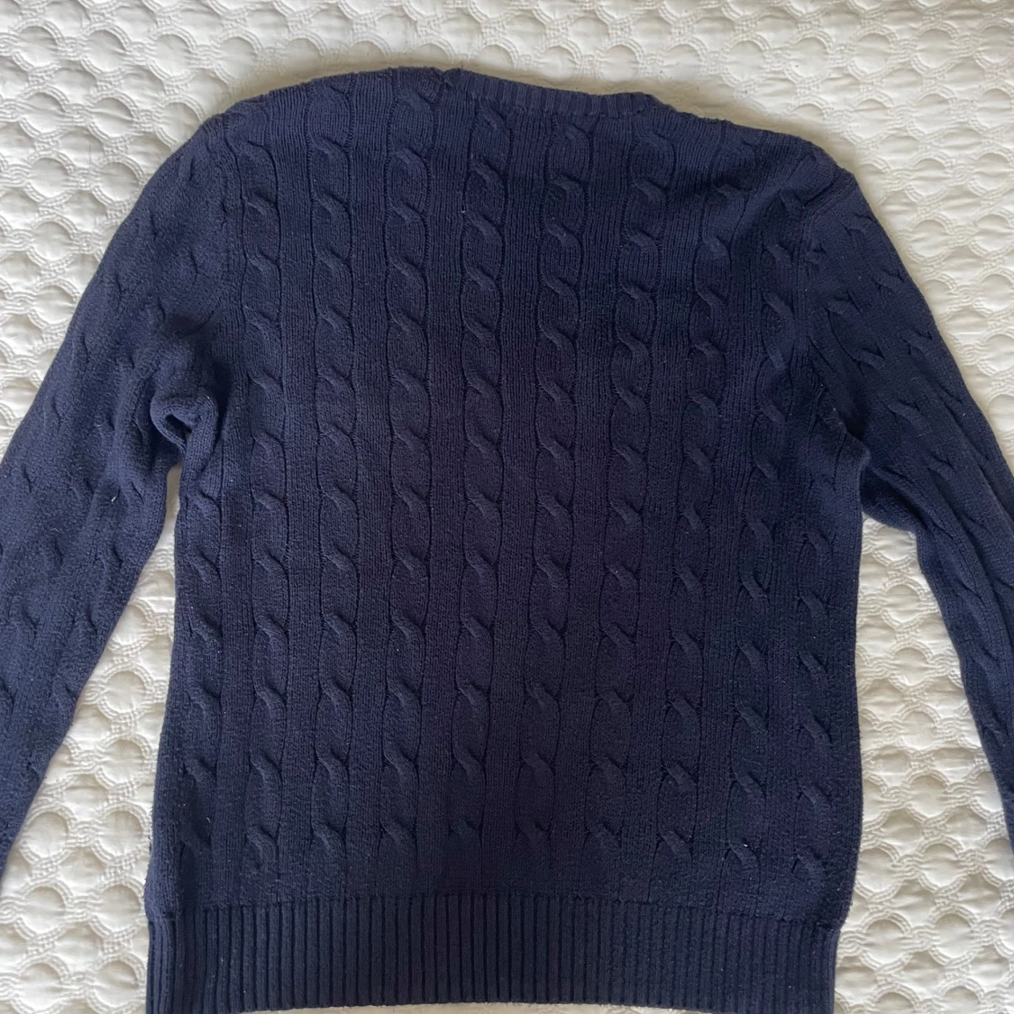 Marinblå kabelstickad tröja Polo Ralph Lauren - 2